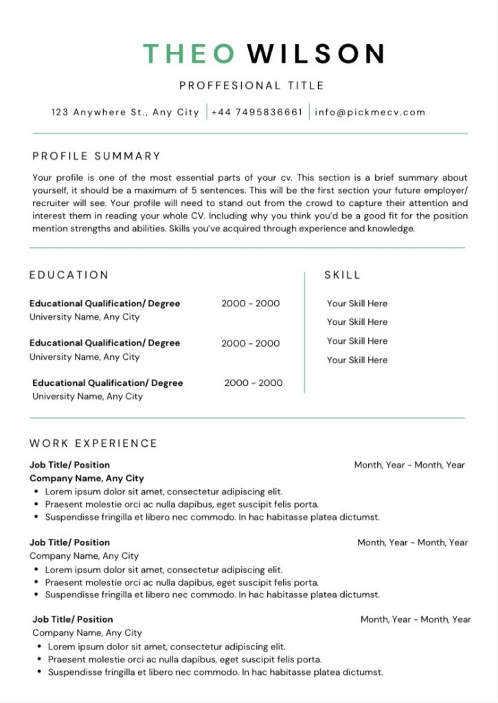 cv template