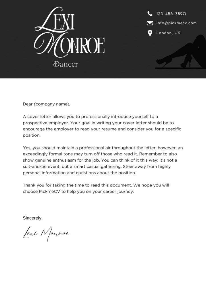 Covering letter template spotlight